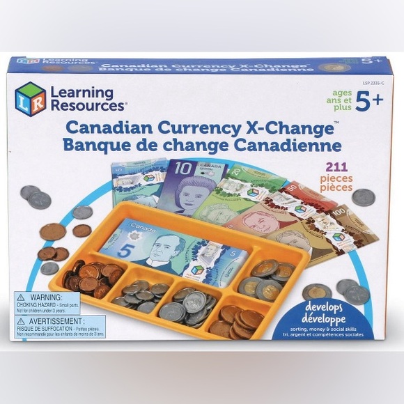 Learning Resources Canadian Currency-X-Change pretend money play for kids - Picture 1 of 3